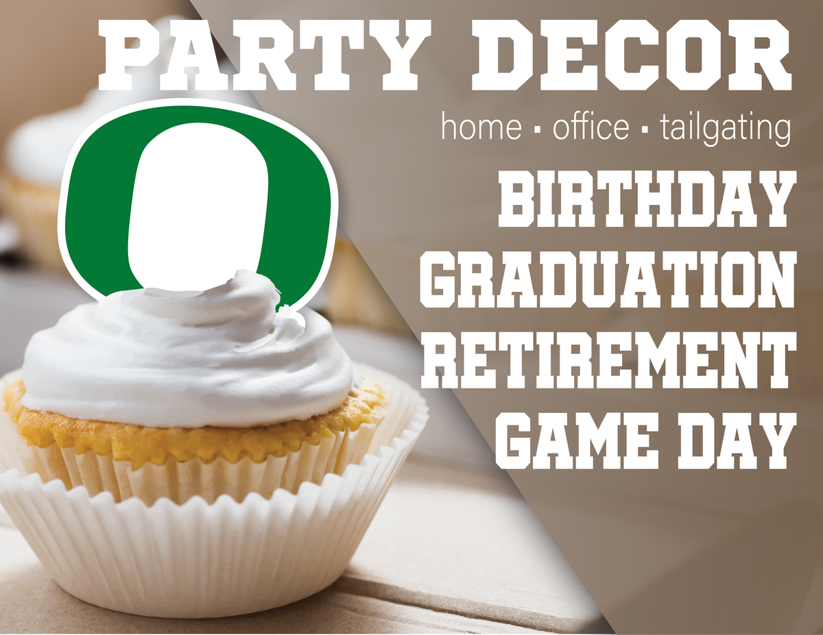 Oregon Ducks Cupcake Toppers Birthday Football Party Decorations 24 Pcs