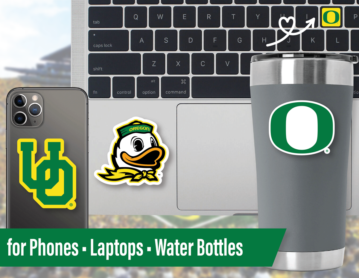 Oregon Ducks Stickers Decals Bundle Vinyl for Water Bottle Car Helmet 14 Pc