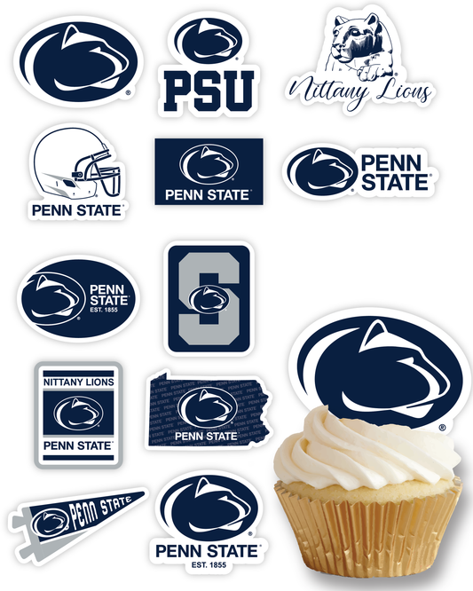 Penn State Nittany Lions Cupcake Toppers (24 Pieces)