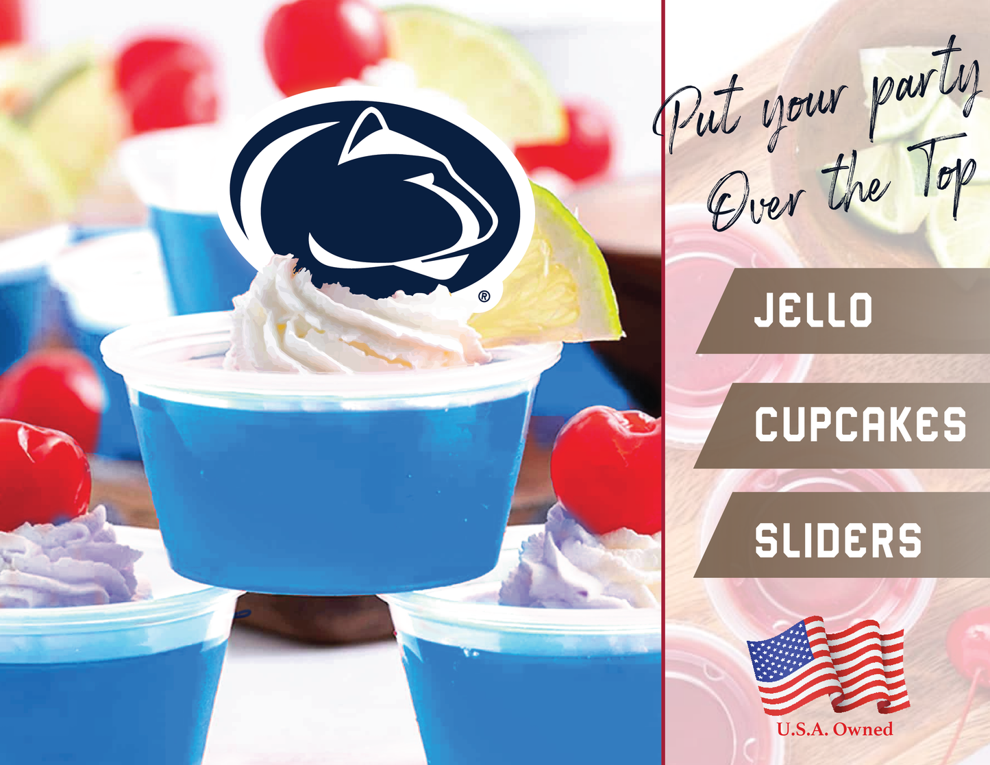 Penn State Nittany Lions Cupcake Toppers (24 Pieces)