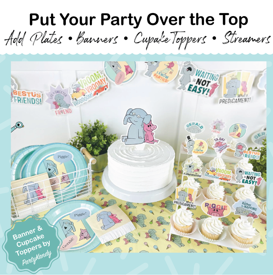 Elephant and Piggie Tableware Set (Serves 12)