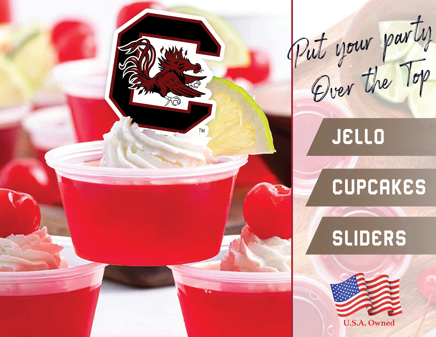 South Carolina Gamecocks Cupcake Toppers (24 Pieces)
