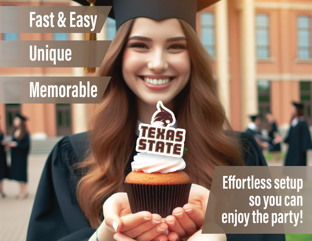 Texas State University Decorations, TXST Party Decor, Graduation 42 Pcs
