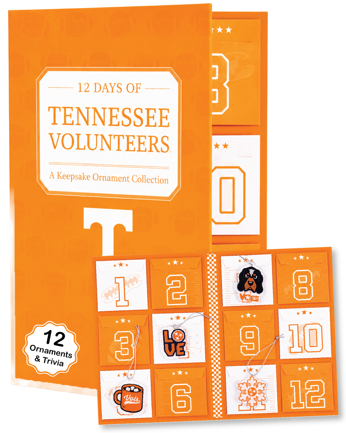 Tennessee Vols 12-Day Christmas Ornament Advent Calendar Football Fan Gift