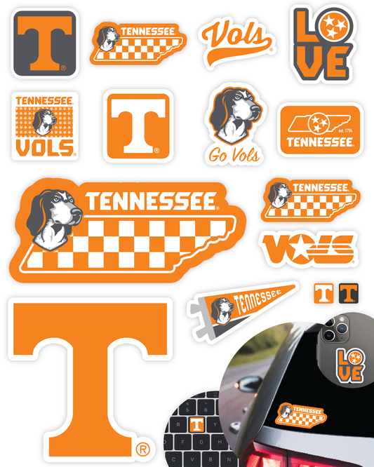 Tennessee Vols Sticker Set (14 Pieces)