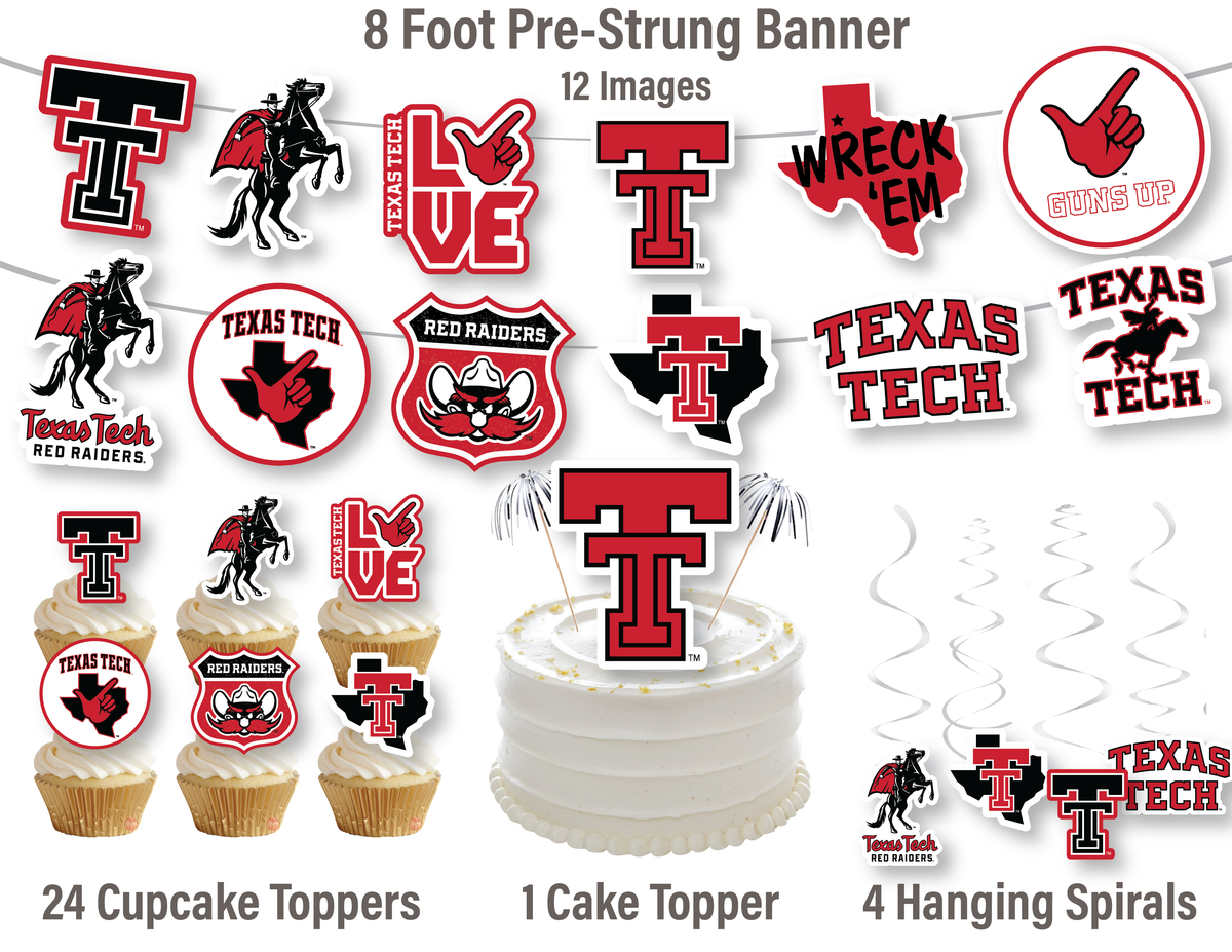 Texas Tech Red Raiders Party Decorations, Graduation & Birthday Décor 42 Pc