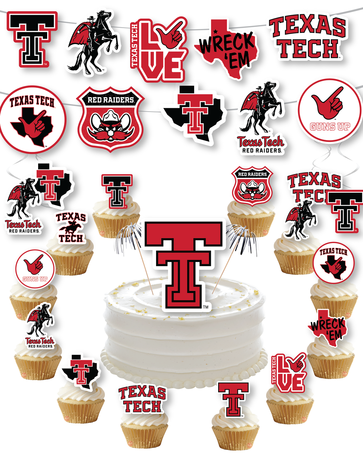 Texas Tech Red Raiders Party Decorations, Graduation & Birthday Décor 42 Pc