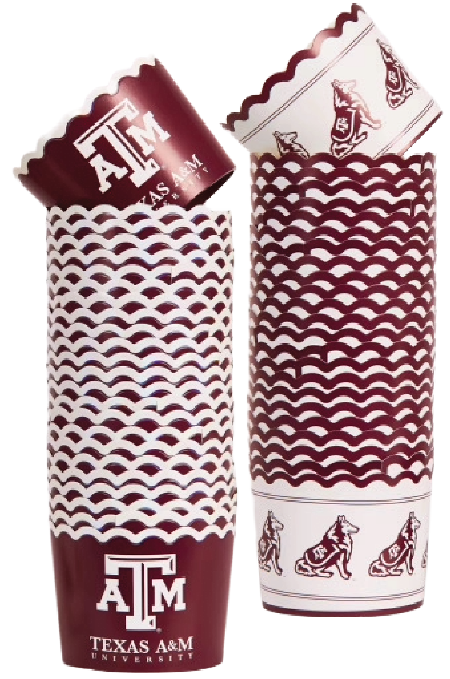 Texas A&M Baking Cups (48 Pcs) for Football, Birthday, and Graduation Party Decorations (Texas A&M Aggies)