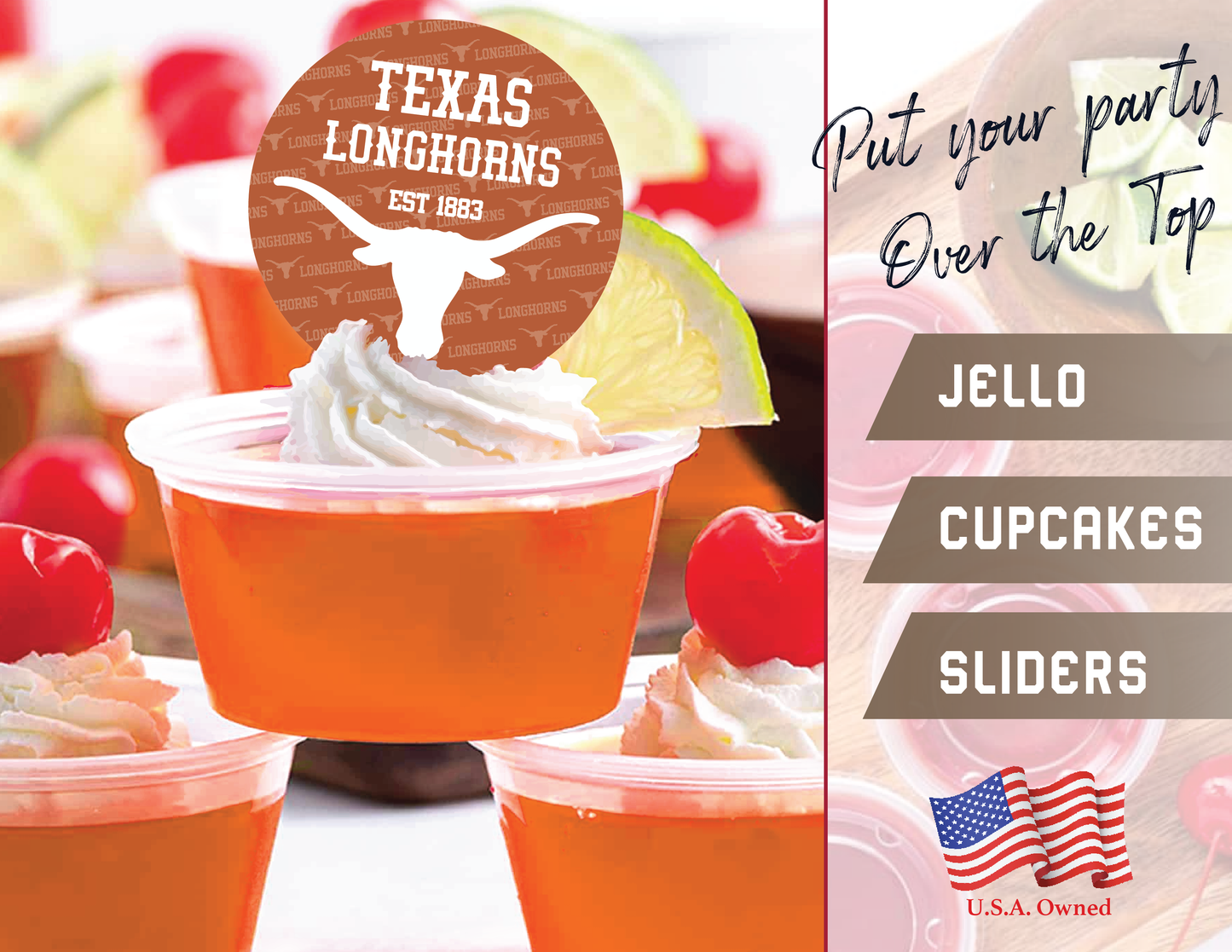 Texas Longhorns Party Decorations with Banner and Cupcake Toppers (42 Pieces)