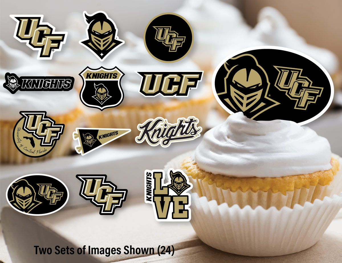UCF Cupcake Toppers Central Florida Graduation Party Cake Decorations 24 Pc