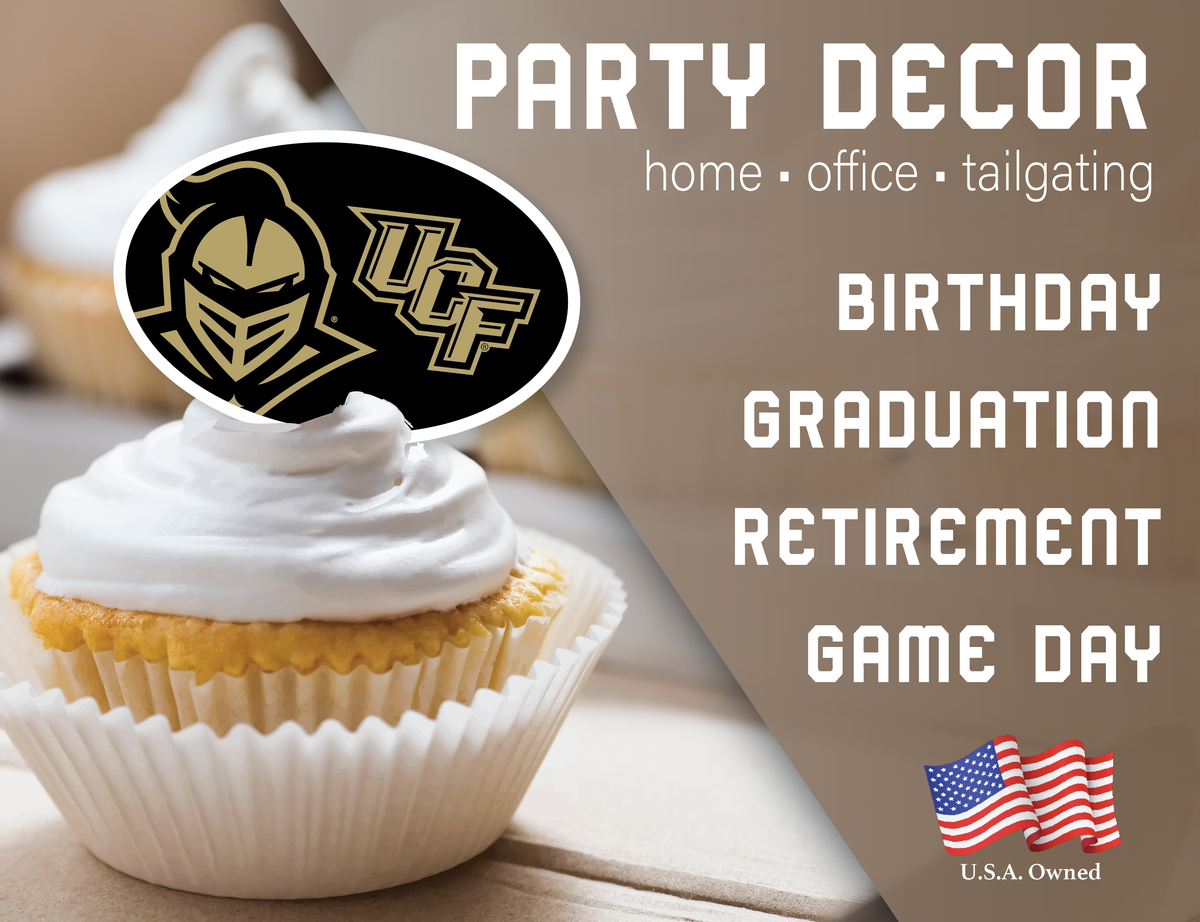 UCF Cupcake Toppers Central Florida Graduation Party Cake Decorations 24 Pc