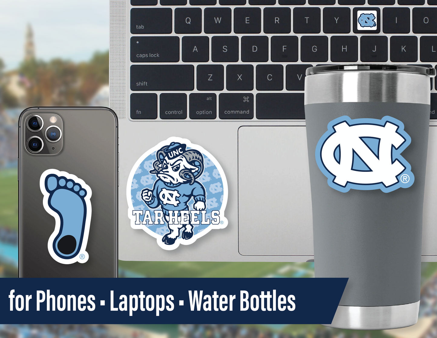 North Carolina Tar Heels Sticker Set (14 Pieces)