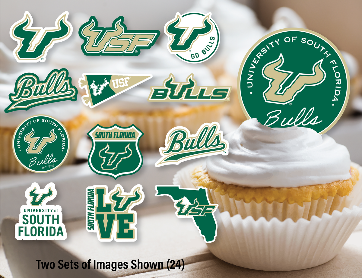 USF Merch Graduation Decoration South Florida Cupcake Toppers 24 Pc