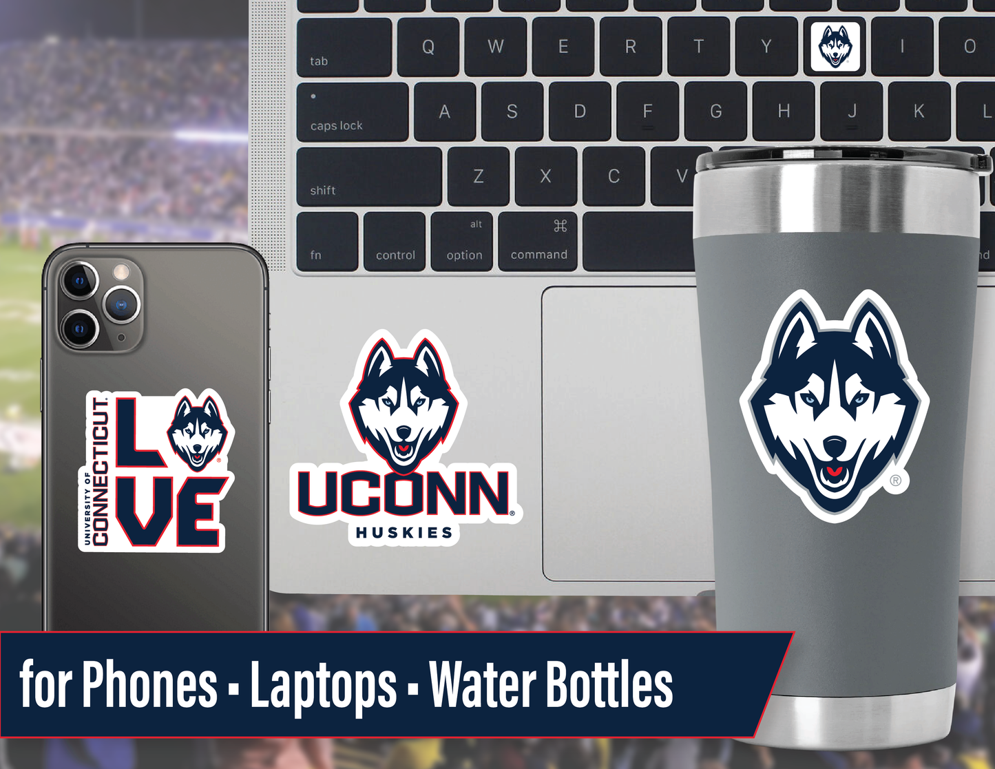 Uconn Huskies Sticker Set (14 Pieces)