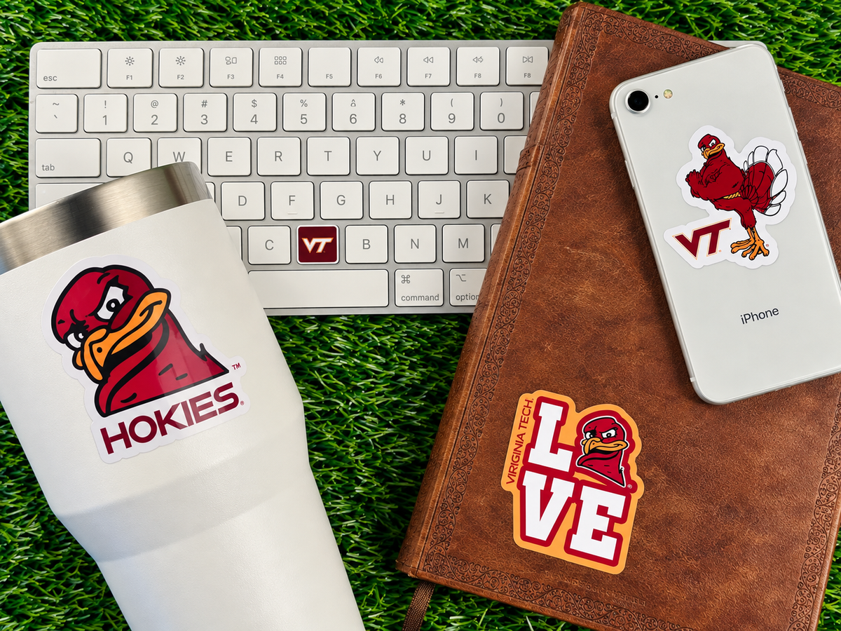 Virginia Tech Merch Stickers Decals VT Gifts Hokies Car Water Bottle 14 Pcs