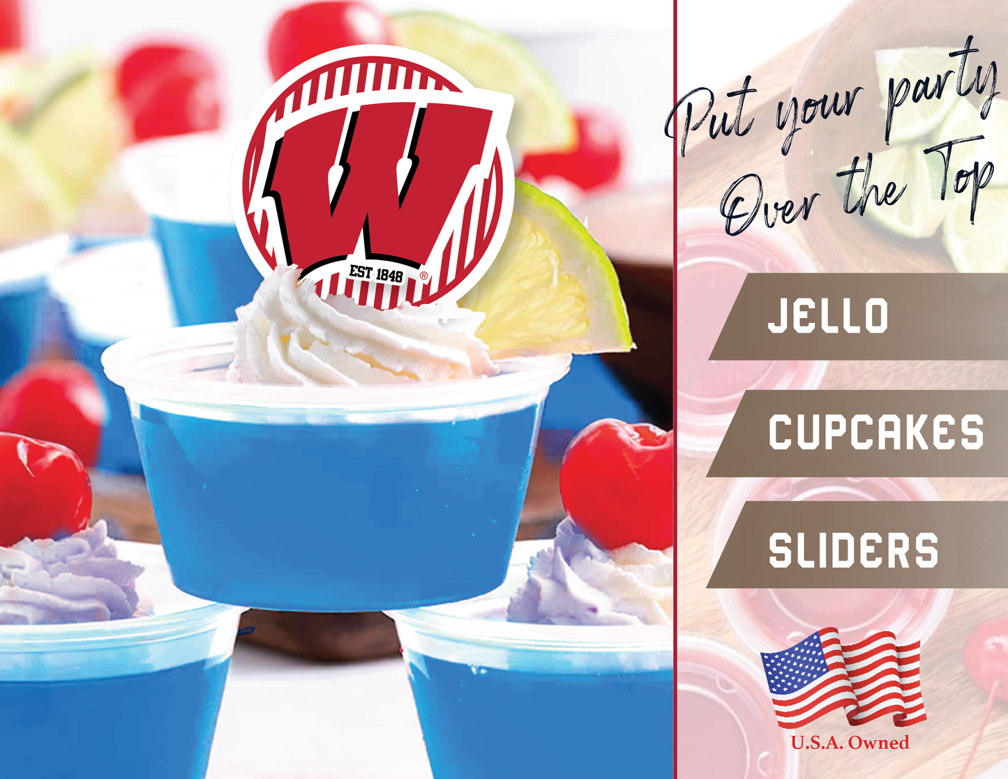 Wisconsin Badgers Cupcake Toppers (24 Pieces)