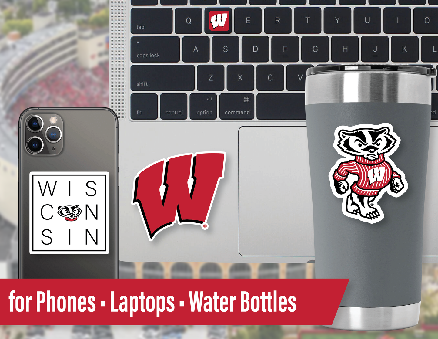 Wisconsin Badgers Sticker Set (14 Pieces)